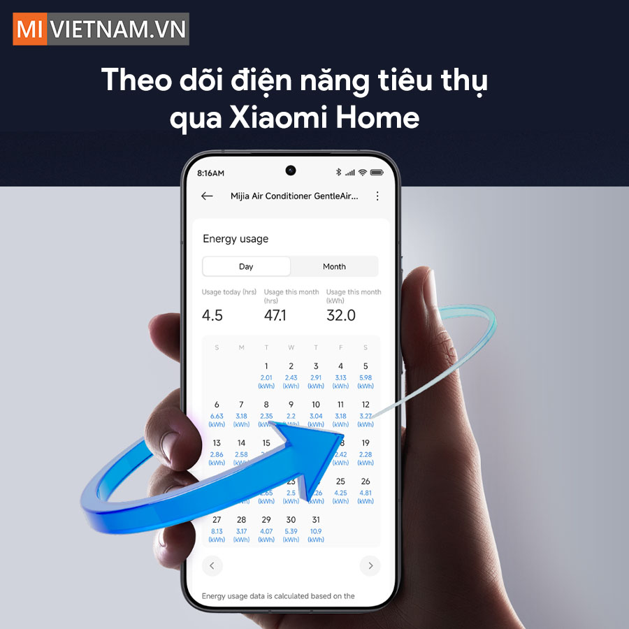 Điều hòa Xiaomi Mijia Air Conditioner GentleAir Inverter 1.5 HP - Bản Quốc Tế 9 Mijia Air Conditioner GentleAir Inverter 1.5 HP