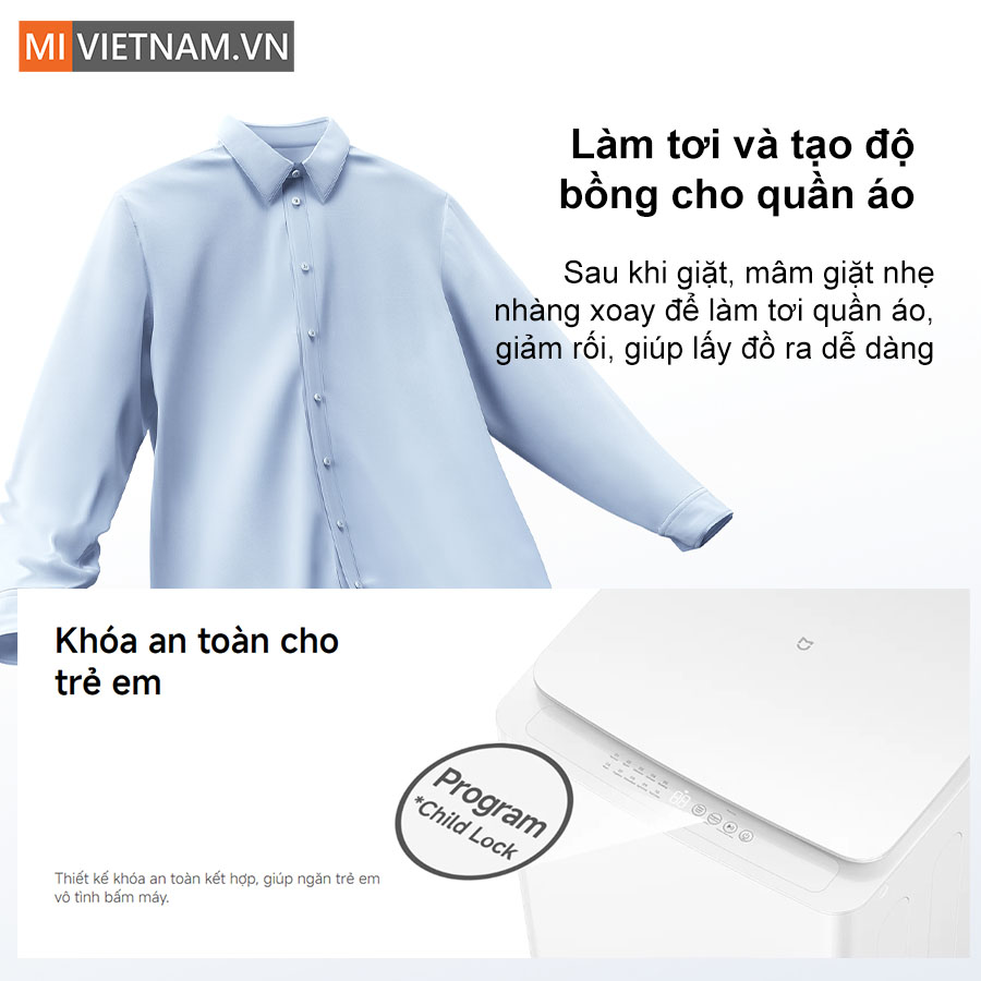 Máy giặt Xiaomi Mijia Top Load Washer 13kg - Bản Quốc Tế 13 Xiaomi Mijia Top Load Washer 13kg