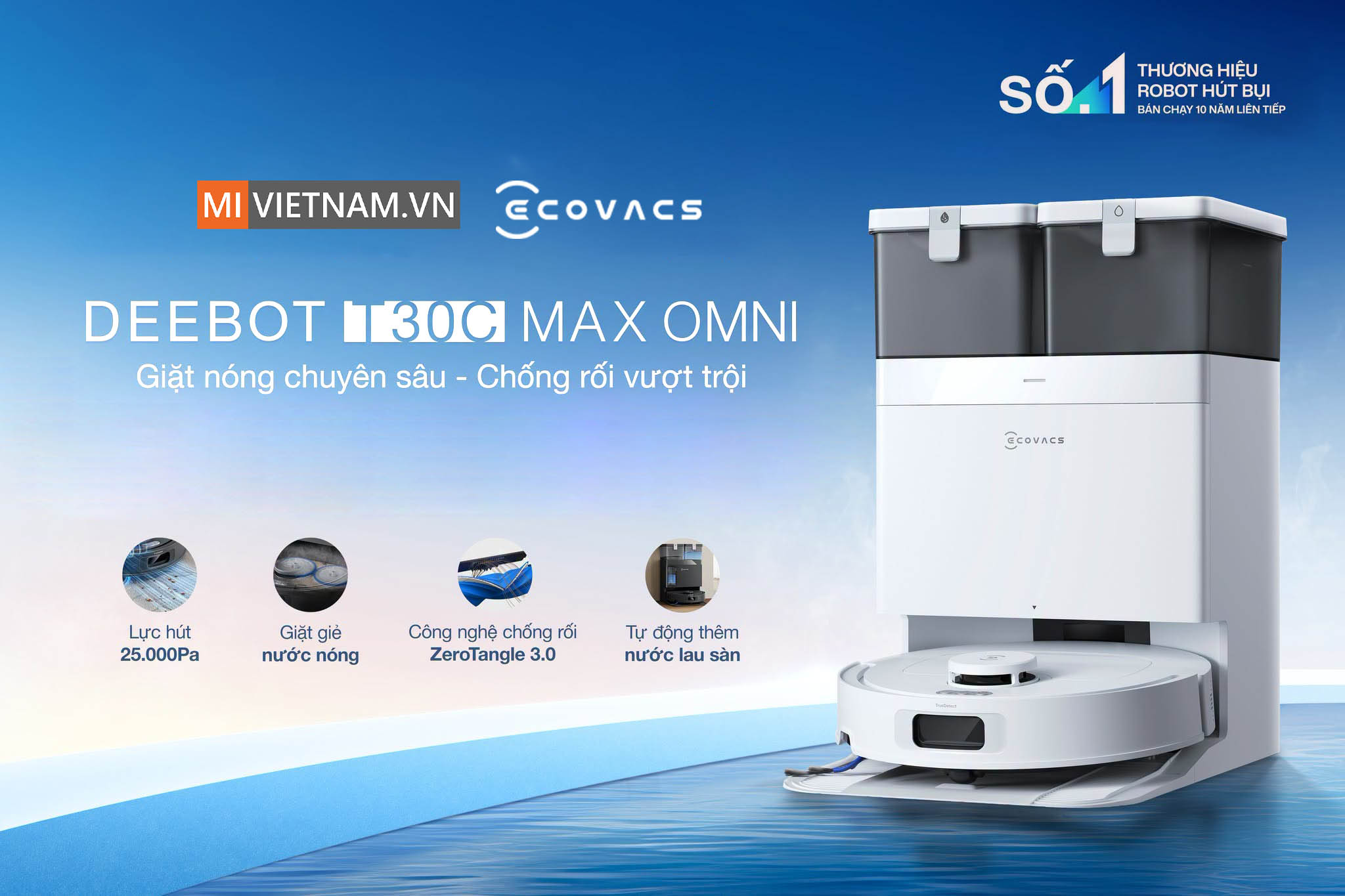 Robot hút bụi lau nhà Ecovacs Deebot T30C Max Omni - Bản Quốc Tế 3 Ecovacs Deebot T30C Max Omni