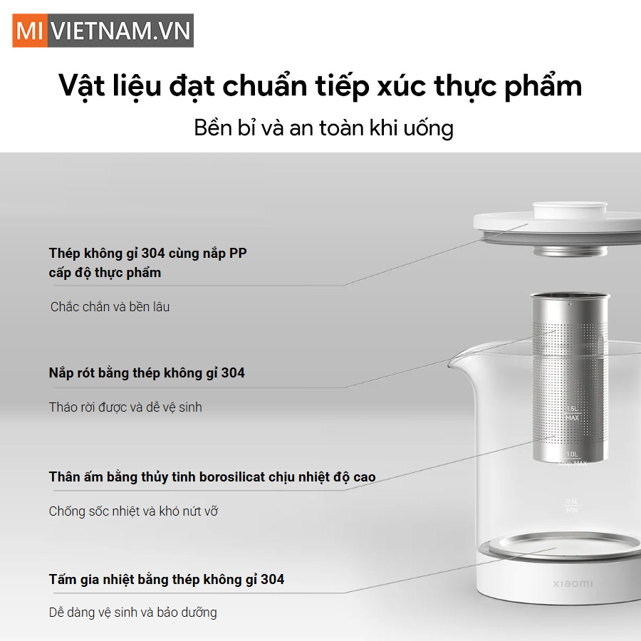 Ấm đun nước đa năng Xiaomi Multifunctional Kettle - Bản Quốc Tế 10 Xiaomi Multifunctional Kettle