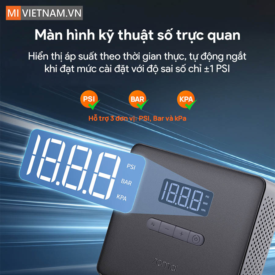 Máy bơm lốp xe ô tô 70mai TP10 - Bản Quốc Tế 3 70mai TP10