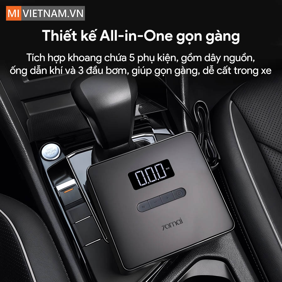 Máy bơm lốp xe ô tô 70mai TP10 - Bản Quốc Tế 5 70mai TP10