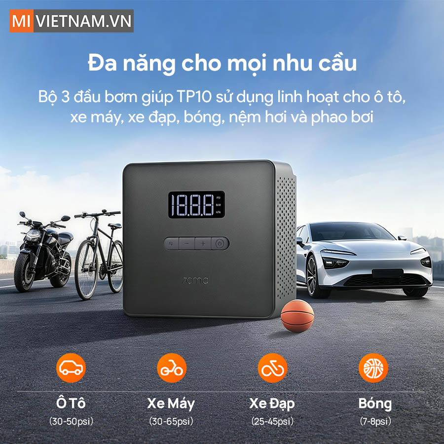 Máy bơm lốp xe ô tô 70mai TP10 - Bản Quốc Tế 6 70mai TP10