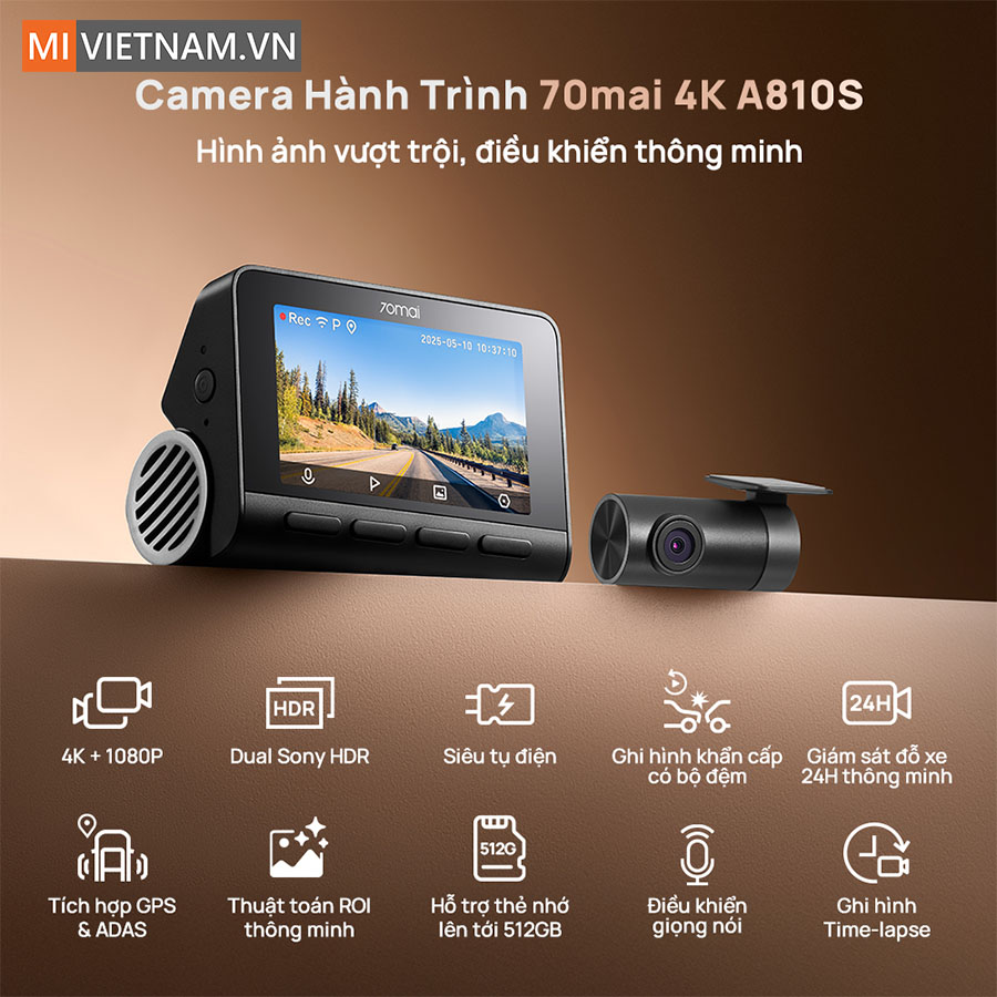 Camera hành trình 70mai A810S - Bản Quốc Tế 2 70mai A810S