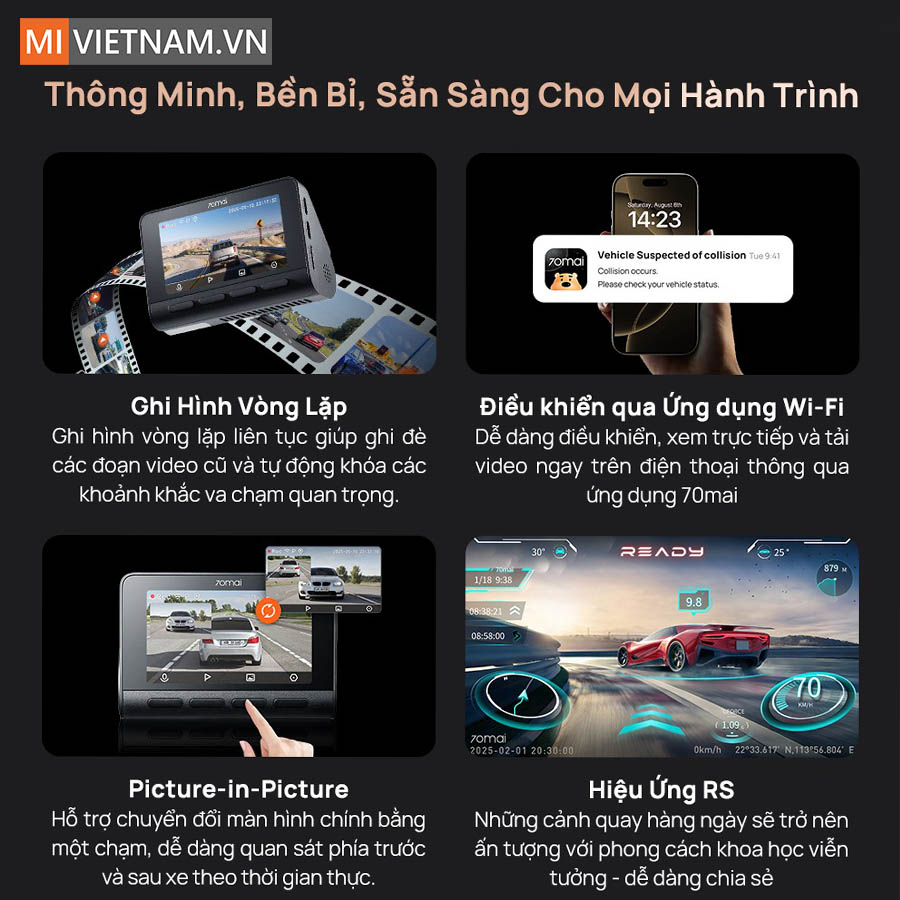 Camera hành trình 70mai A810S - Bản Quốc Tế 9 70mai A810S