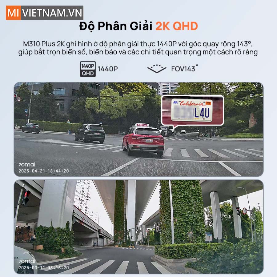 Camera hành trình 70mai M310 Plus 2K - Bản Quốc Tế 4 70mai M310 Plus 2K