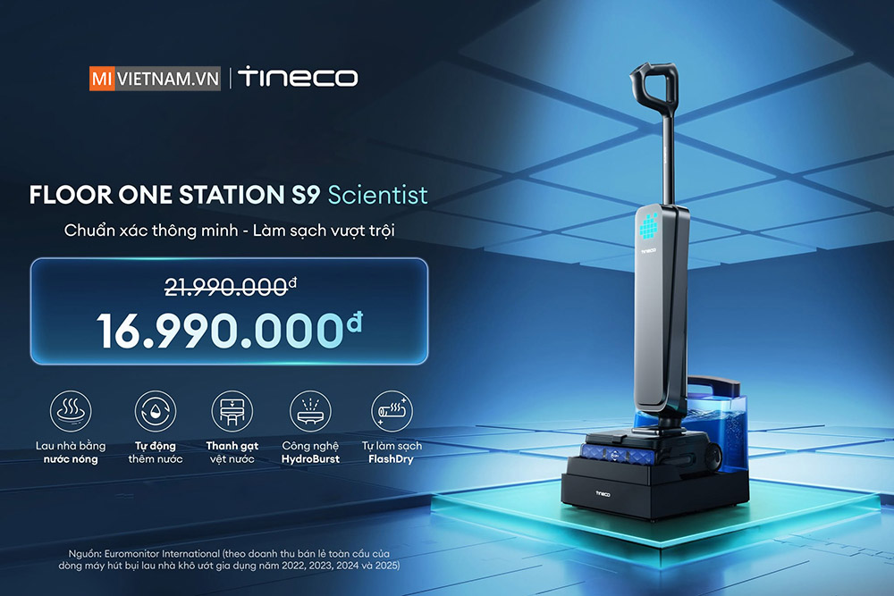 Máy hút bụi lau sàn khô ướt Tineco Floor One Station S9 Scientist - Bản Quốc Tế 2 Tineco Floor One Station S9 Scientist
