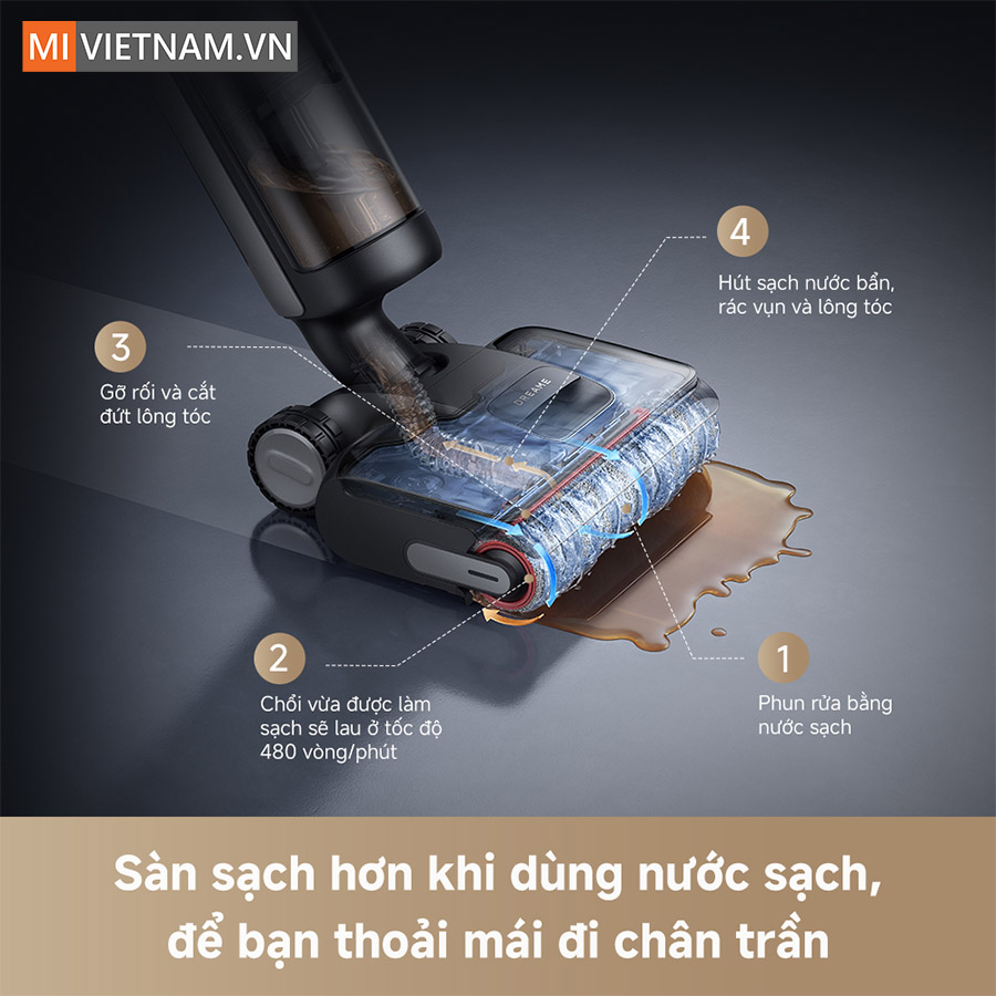 Máy hút bụi lau nhà khô và ướt Dreame H12 GT - Bản Quốc Tế 7 Dreame H12 GT