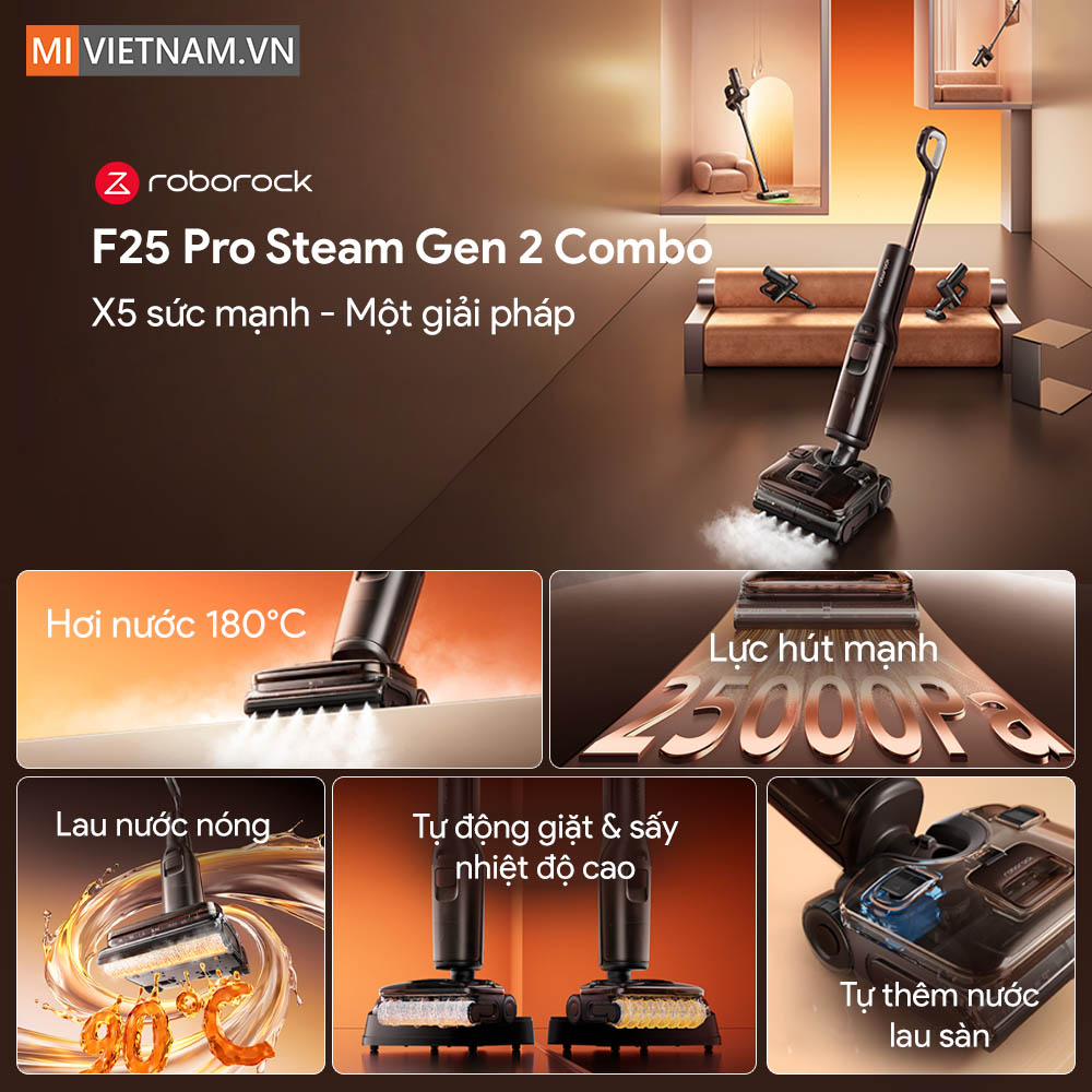 Roborock F25 Pro Steam Gen 2 Combo