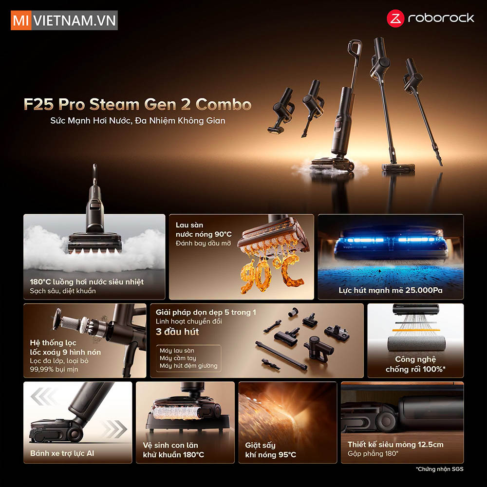 Roborock F25 Pro Steam Gen 2 Combo