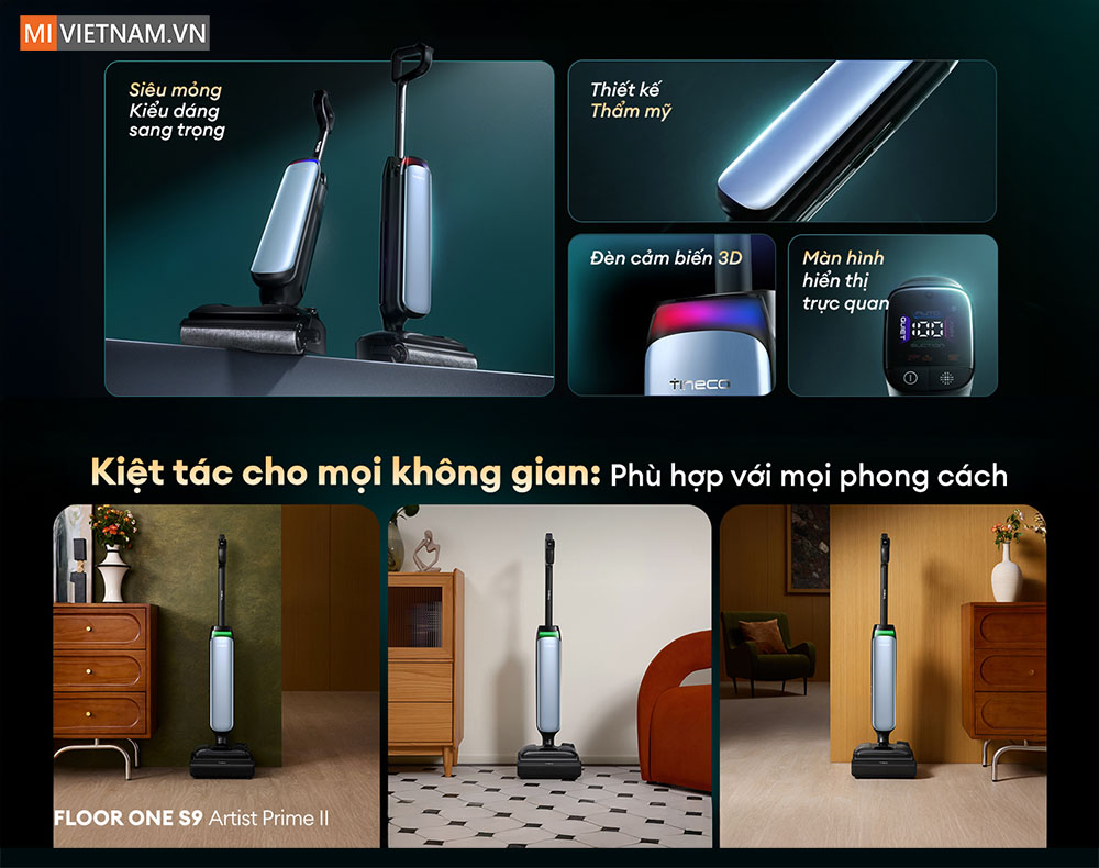 Máy hút bụi lau nhà Tineco Floor One S9 Artist Prime 2 - Bản Quốc Tế 3 S9 Artist Prime 2