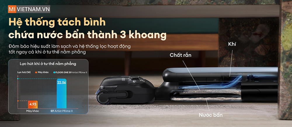 Máy hút bụi lau nhà Tineco Floor One S9 Artist Prime 2 - Bản Quốc Tế 12 S9 Artist Prime 2