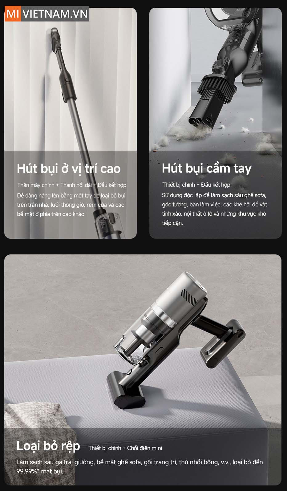 Máy hút bụi cầm tay không dây Mova I10 - Bản Quốc Tế 10 Mova I10