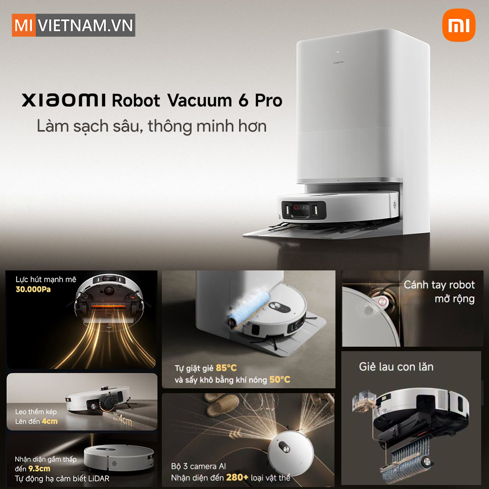 Robot hút bụi lau nhà Xiaomi Vacuum 6 Pro - Bản Quốc Tế 3 Xiaomi Vacuum 6 Pro