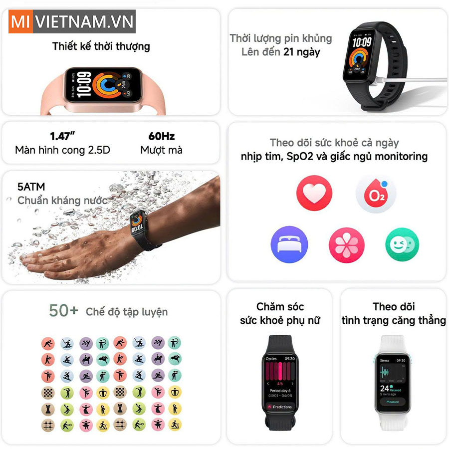 Vòng đeo tay thông minh Xiaomi Smart Band 11 Active - Bản Quốc Tế 3 Xiaomi Smart Band 11 Active