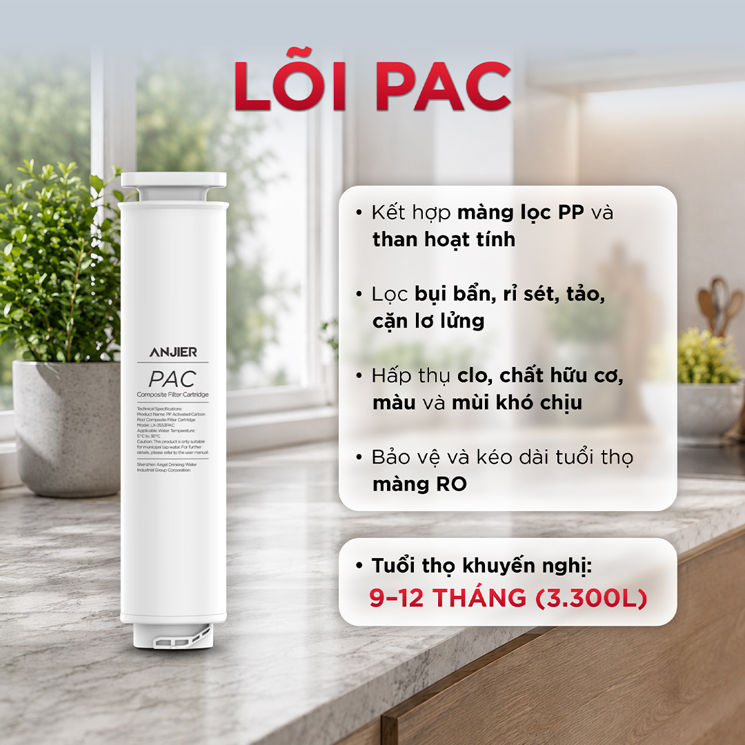 Lõi lọc Anjier PAC T4 cho máy lọc nước Anjier T4 2 lõi lọc Anjier PAC T4