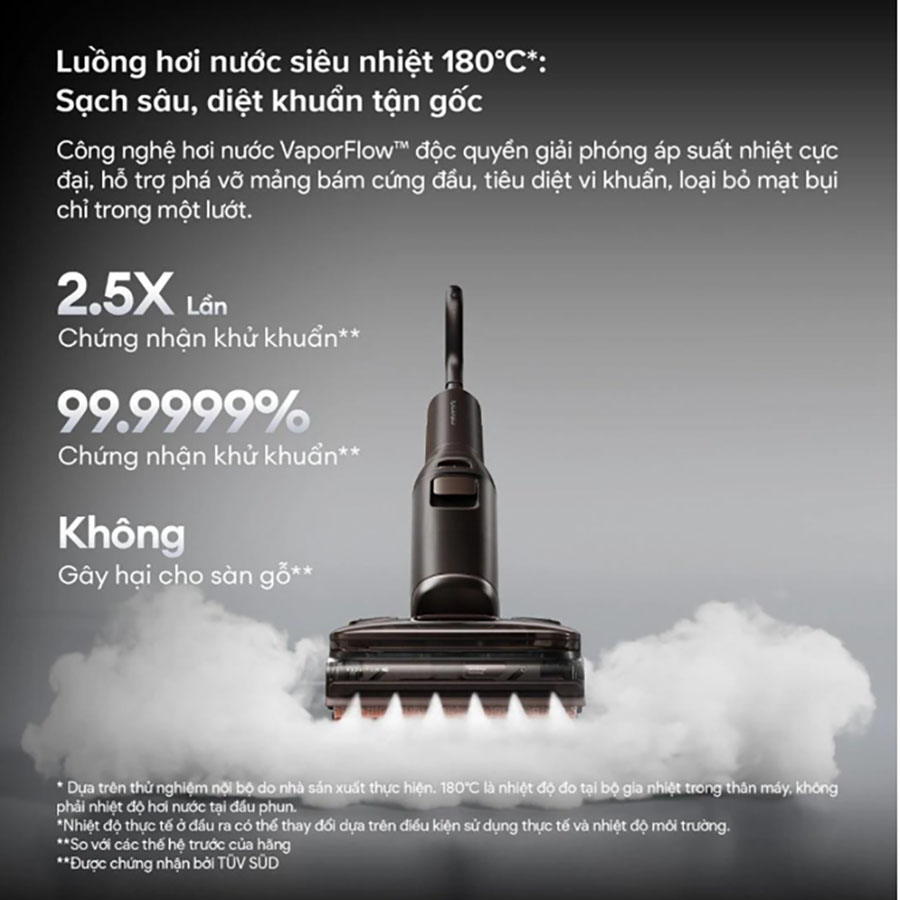 Công nghệ phun hơi nước 2.5X trên F25 Ultra Steam Gen 2