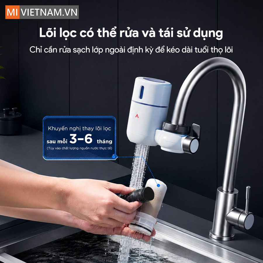 Đầu lọc nước tại vòi Anjier CF30 - Bản Quốc Tế 9 Anjier CF30