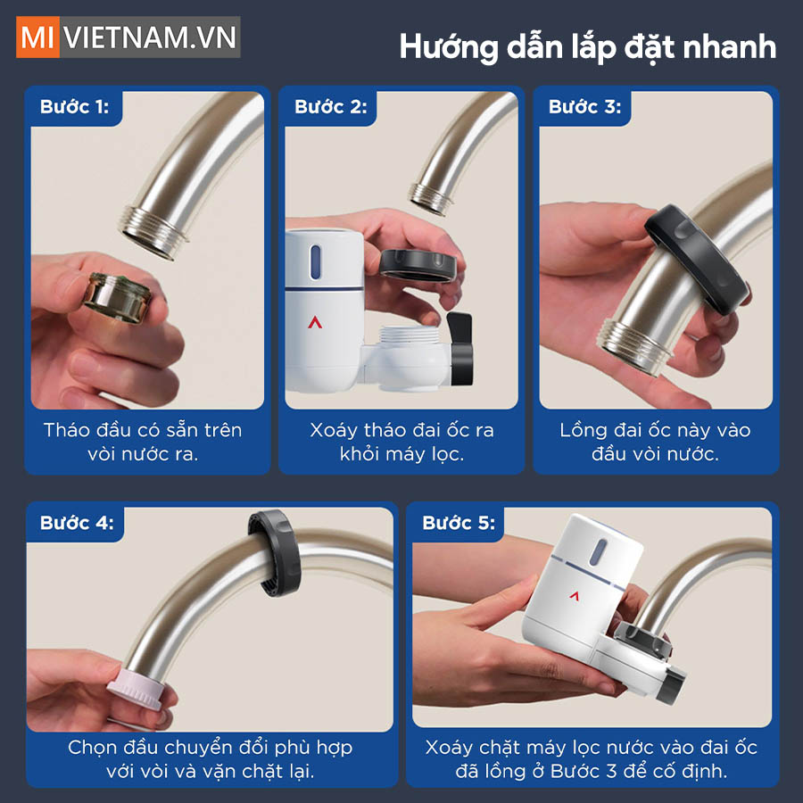 Đầu lọc nước tại vòi Anjier CF30 - Bản Quốc Tế 13 Anjier CF30