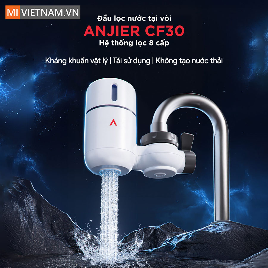 Đầu lọc nước tại vòi Anjier CF30 - Bản Quốc Tế 2 Anjier CF30