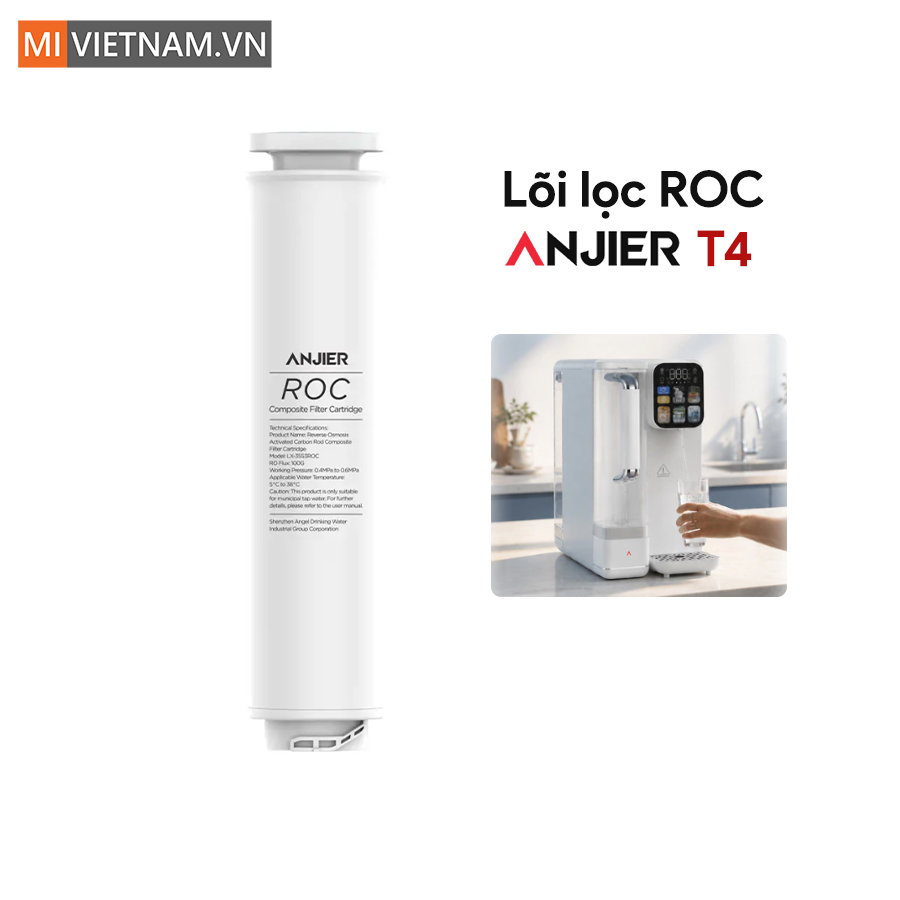 Lõi lọc Anjier RO T4 - Lõi ROC Composite cho máy lọc nước Anjier T4 1 lõi lọc Anjier ROC T4
