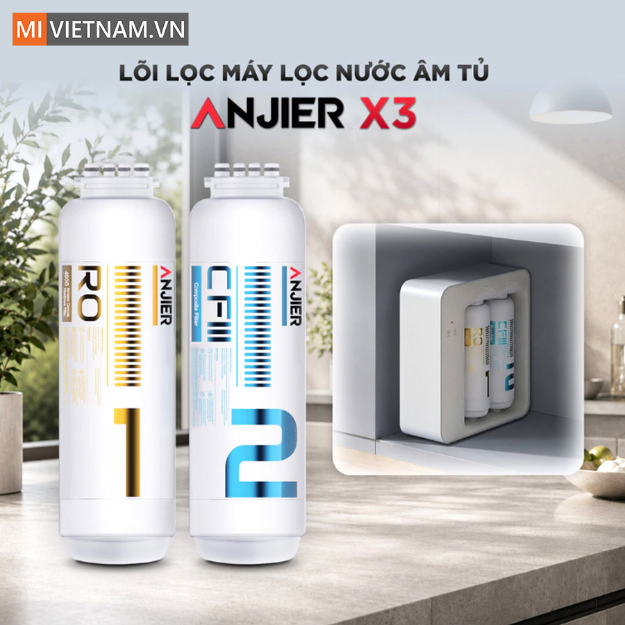 Lõi lọc Anjier CFIII X3 - Lõi lọc CFIII Composite cho máy lọc nước Anjier X3 2 lõi lọc Anjier CFIII X3