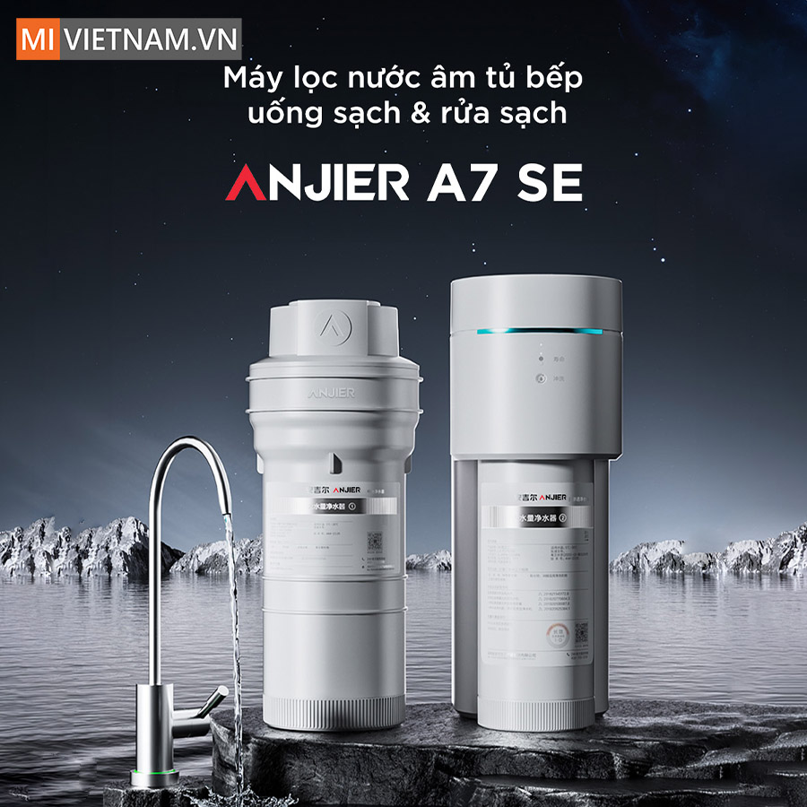 Máy lọc nước âm tủ bếp uống và rửa Anjier A7 SE - Bản Quốc Tế 4 Anjier A7 SE