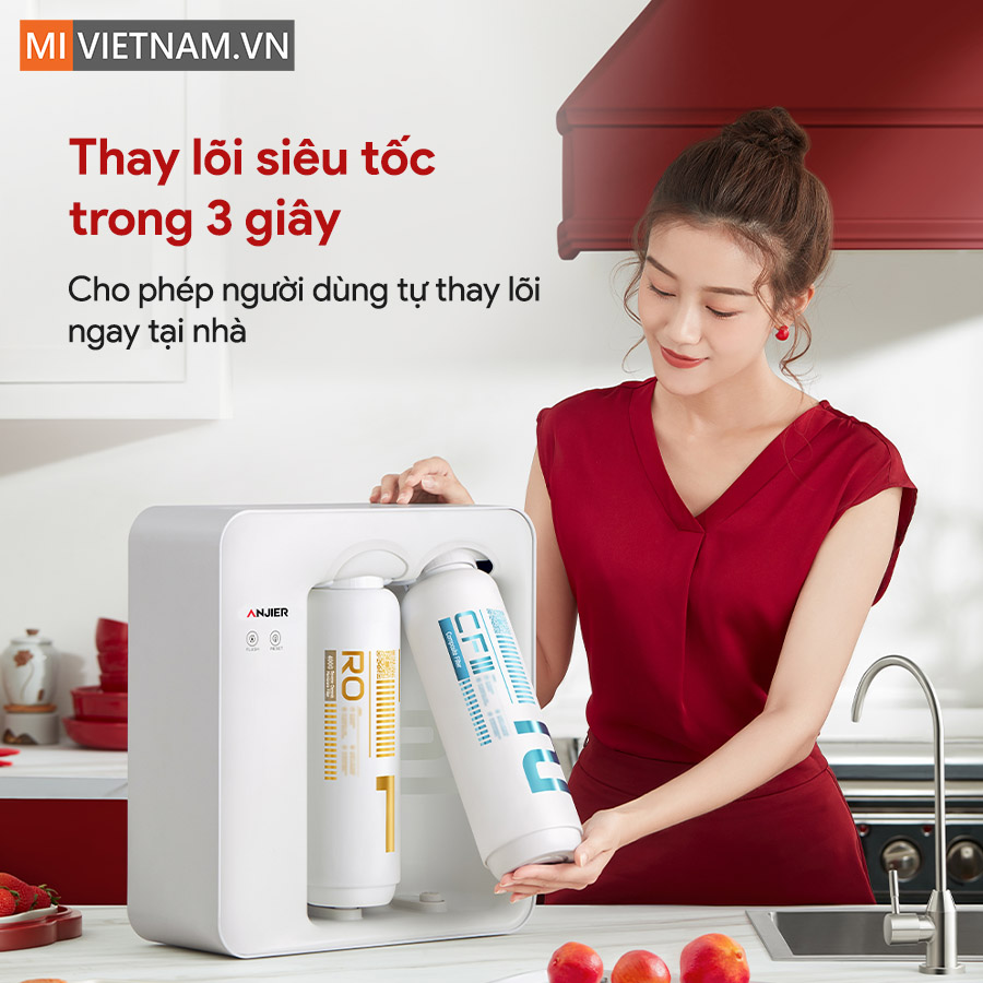Máy lọc nước âm tủ bếp siêu mỏng Anjier X3 - Bản Quốc Tế 9 Anjier X3
