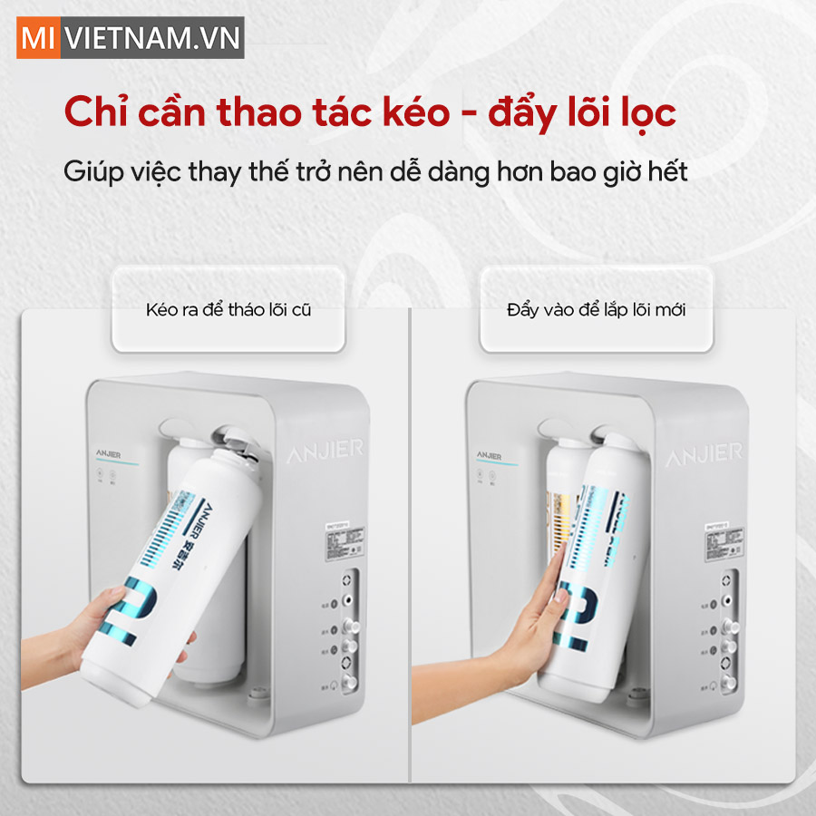Máy lọc nước âm tủ bếp siêu mỏng Anjier X3 - Bản Quốc Tế 10 Anjier X3