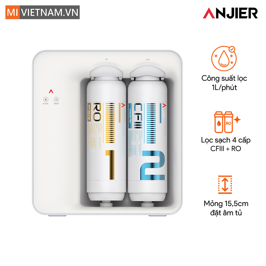 Máy lọc nước âm tủ bếp siêu mỏng Anjier X3 - Bản Quốc Tế 1 Anjier X3
