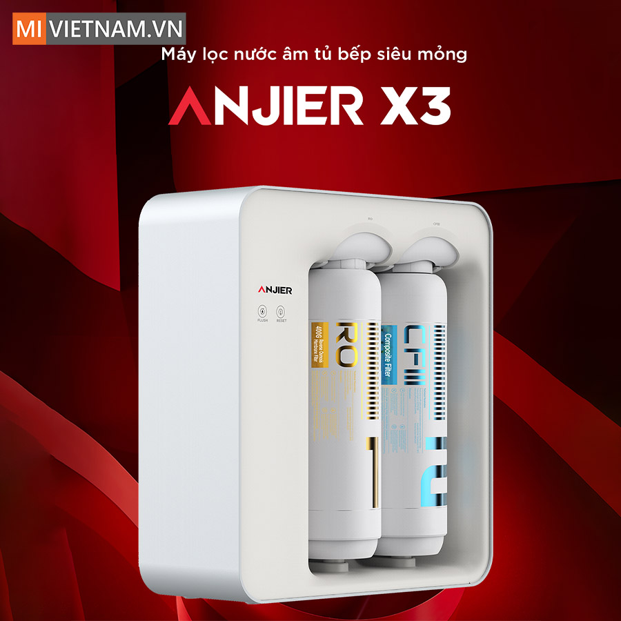 Máy lọc nước âm tủ bếp siêu mỏng Anjier X3 - Bản Quốc Tế 2 Anjier X3