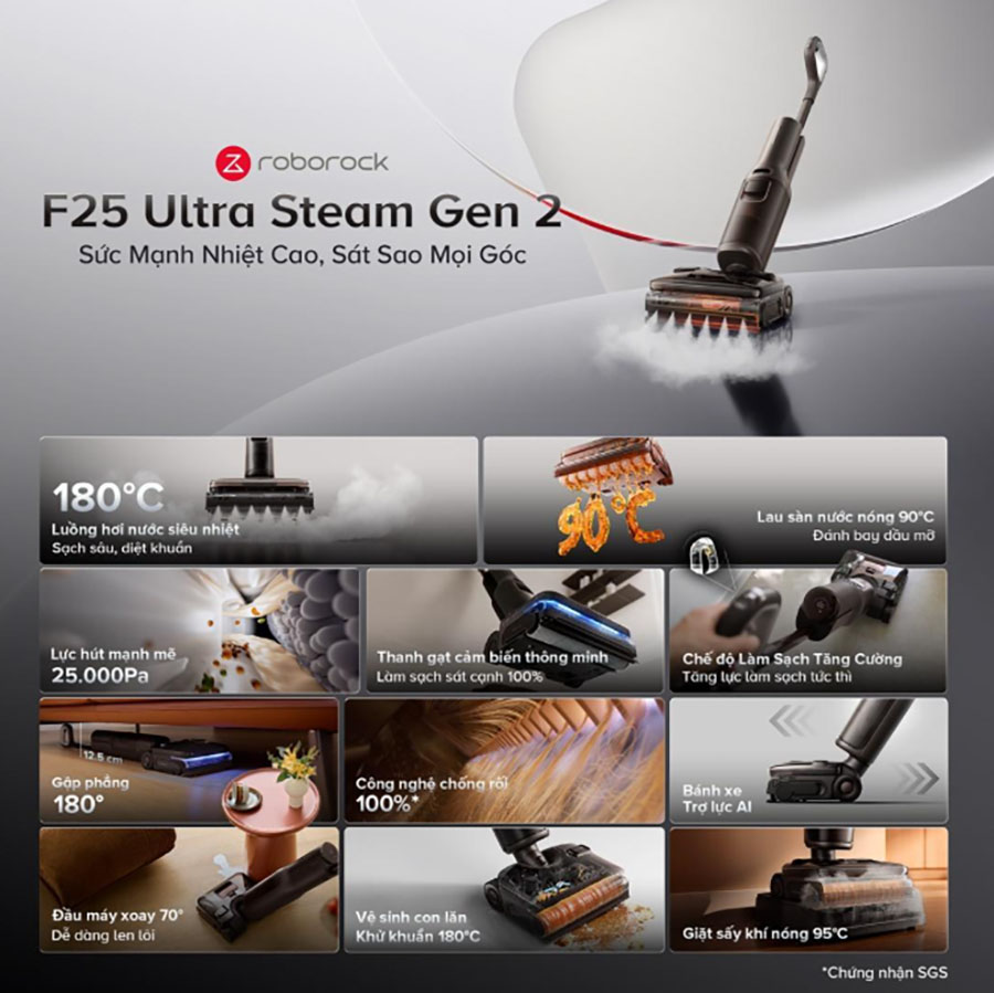 Roborock ra mắt F25 Ultra Steam Gen 2