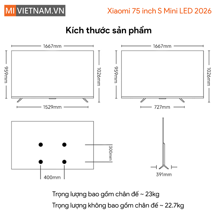 Tivi Xiaomi 75 inch S Mini LED 2026 - Bản Quốc Tế 10 Xiaomi TV S Mini LED 75 2026